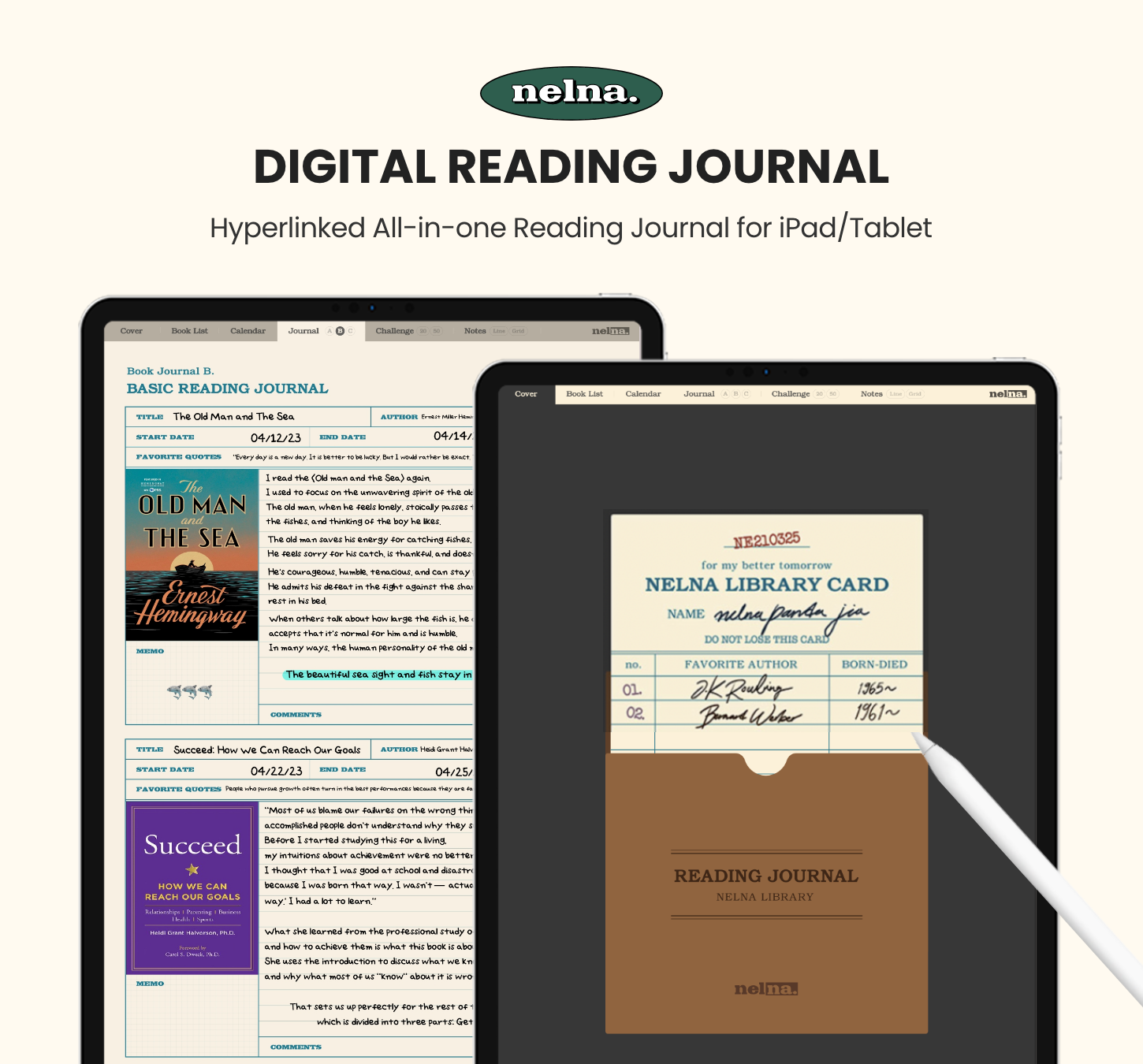 Reading Journal Planner – mrsneat