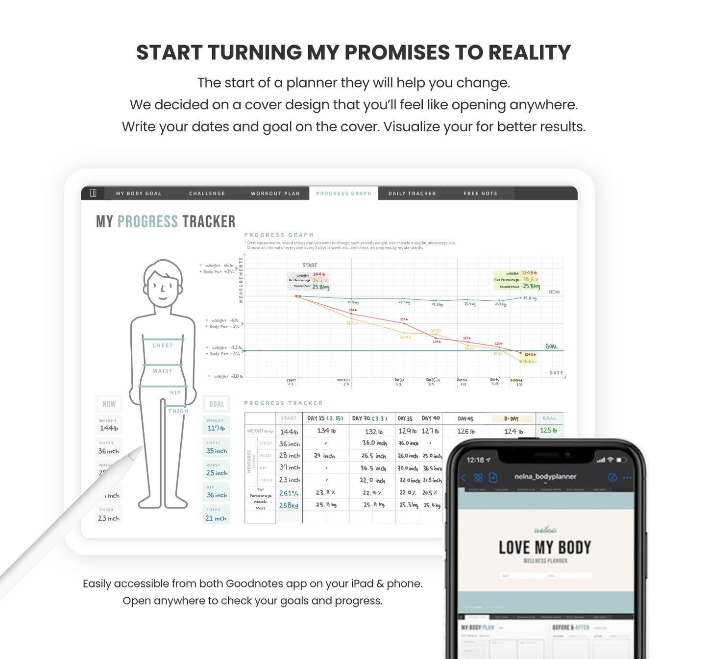 [Diet Tracker] Love My Body Planner