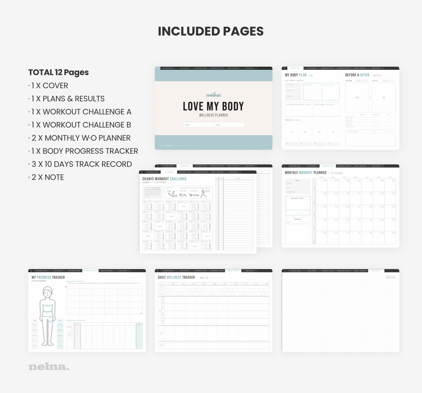 [Diet Tracker] Love My Body Planner